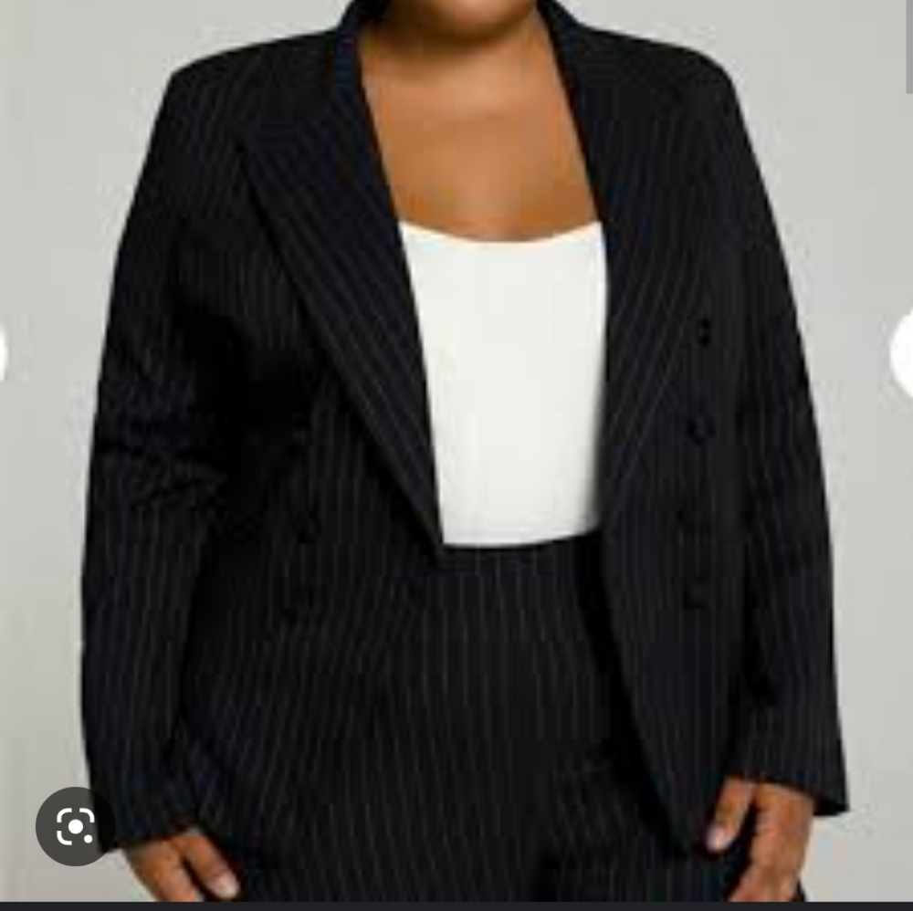 Good American Pinstripe Blazer Size 2X